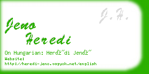 jeno heredi business card